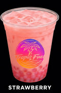 Strawberry Bubble Tea with Boba