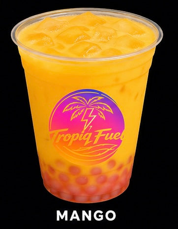 Mango Bubble Tea with Boba