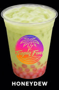 Honeydew Bubble Tea with Boba